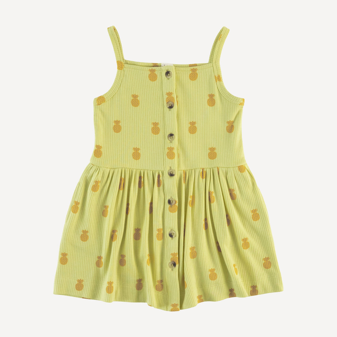 button sun dress | tiny pineapple | modal skinny rib