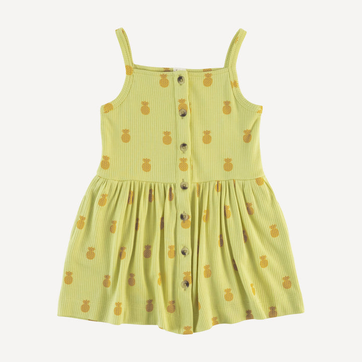 button sun dress | tiny pineapple | modal skinny rib
