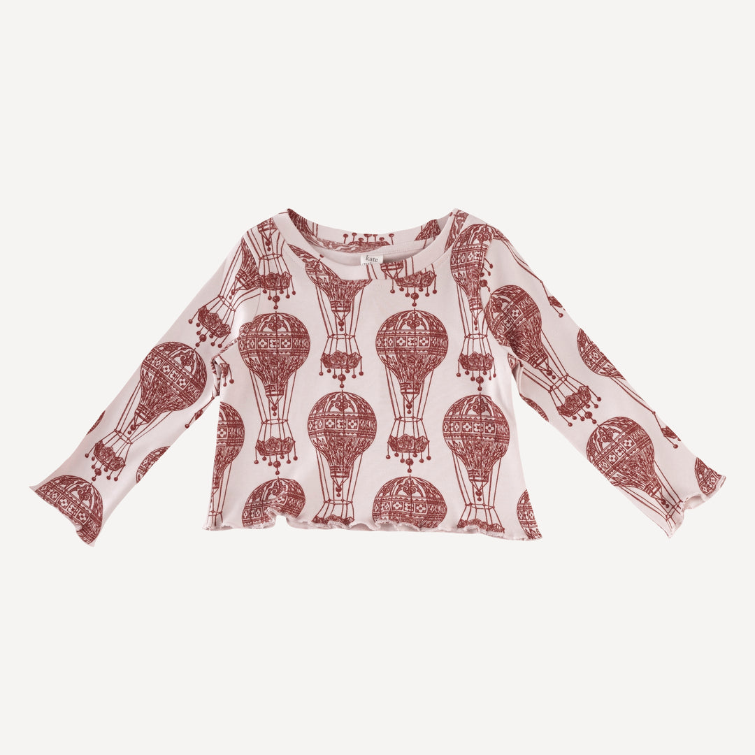 long sleeve jade set | hot air balloon | organic cotton interlock