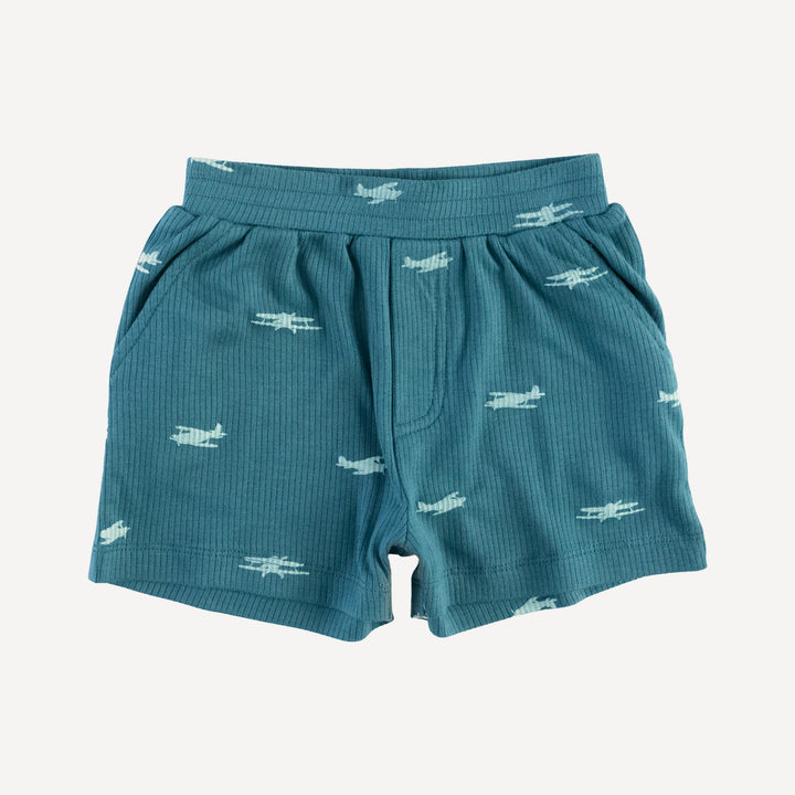 topstitch tank + relaxed short set | tiny planes | modal skinny rib