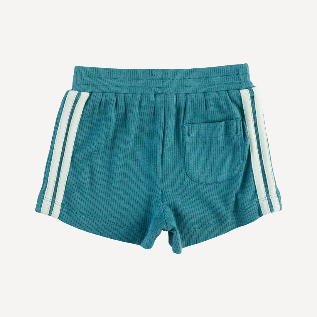 andrew short set | teal | modal skinny rib