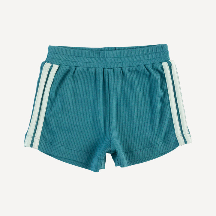 andrew short set | teal | modal skinny rib