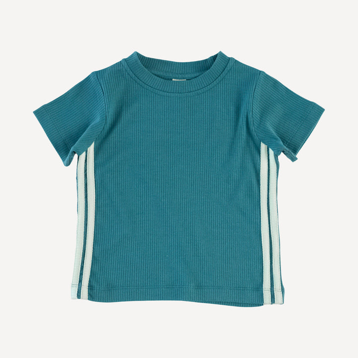 andrew short set | teal | modal skinny rib