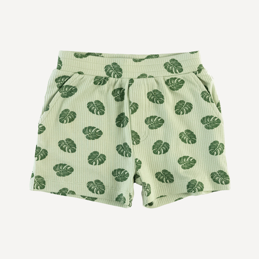relaxed short | tiny monstera | modal skinny rib