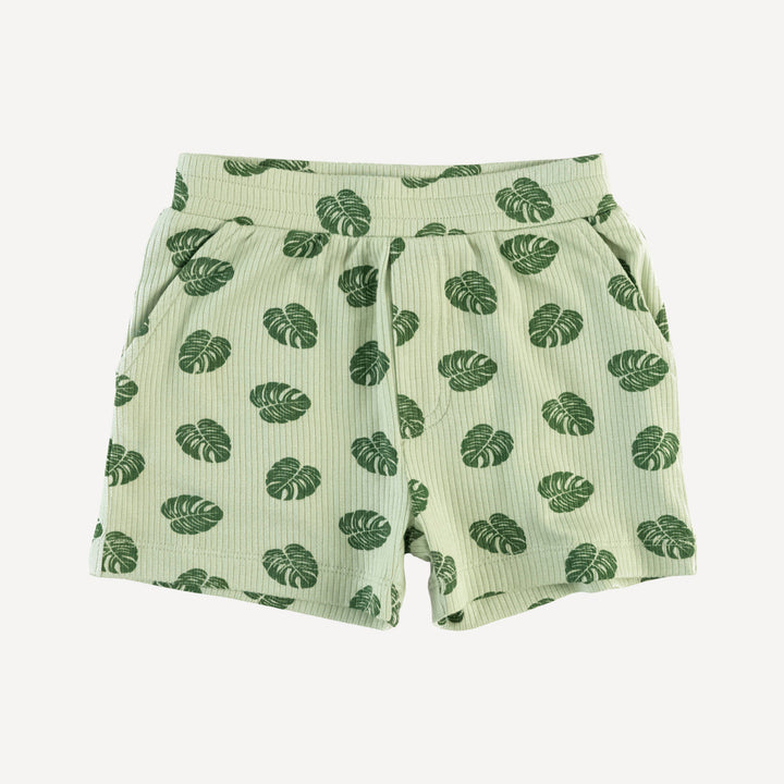 relaxed short | tiny monstera | modal skinny rib