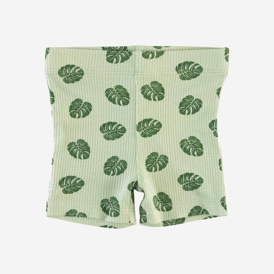 bike short | tiny monstera | modal skinny rib