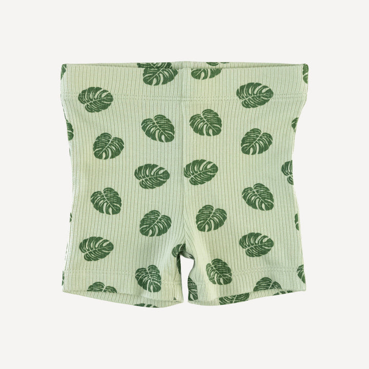 bike short | tiny monstera | modal skinny rib
