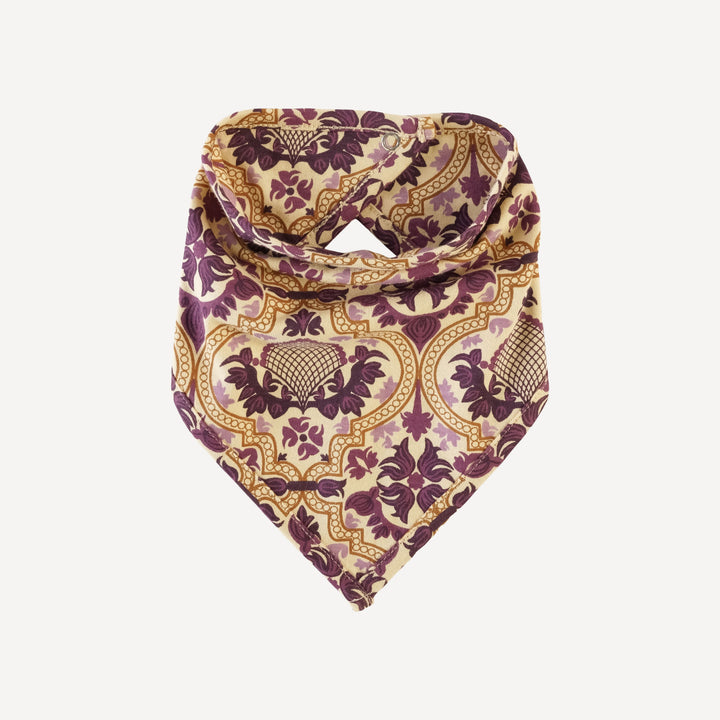 bandana bib | folk floral | organic cotton