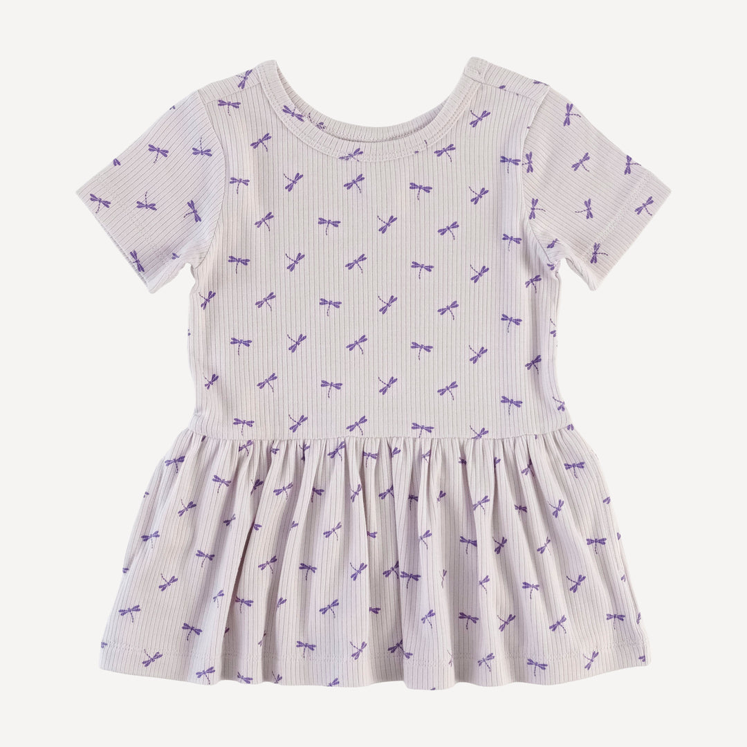 short sleeve hazel twirl top | tiny dragonfly | modal skinny rib