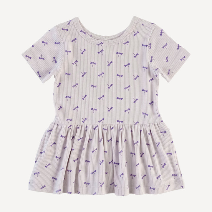 short sleeve hazel twirl top | tiny dragonfly | modal skinny rib