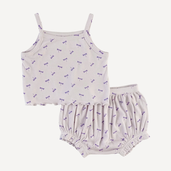 lettuce spaghetti tank + bloomer set | tiny dragonfly | modal skinny rib