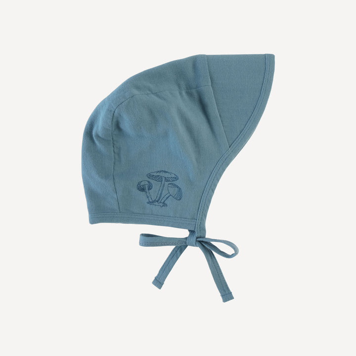 embroidered bill hat | stone blue | organic cotton gauze