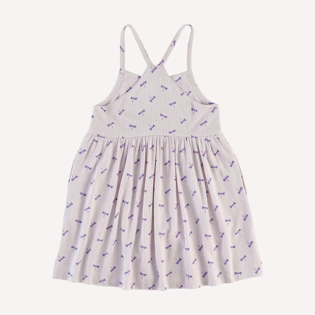 skinny strap pocket dress | tiny dragonfly | modal skinny rib