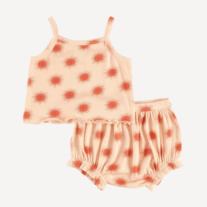 lettuce spaghetti tank + bloomer set | emberglow tiny sun | modal skinny rib