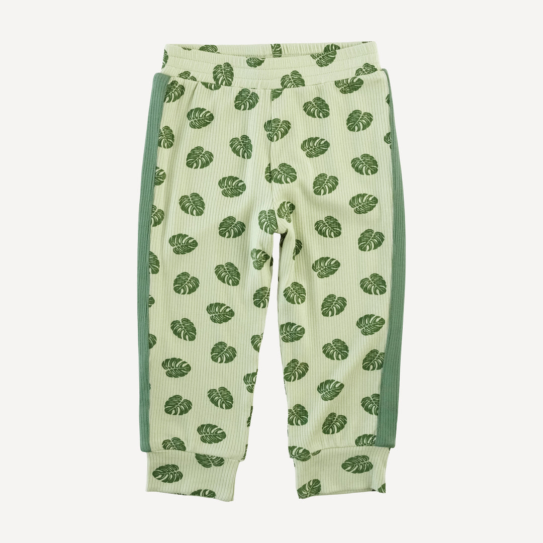 long sleeve football set | tiny monstera | modal skinny rib