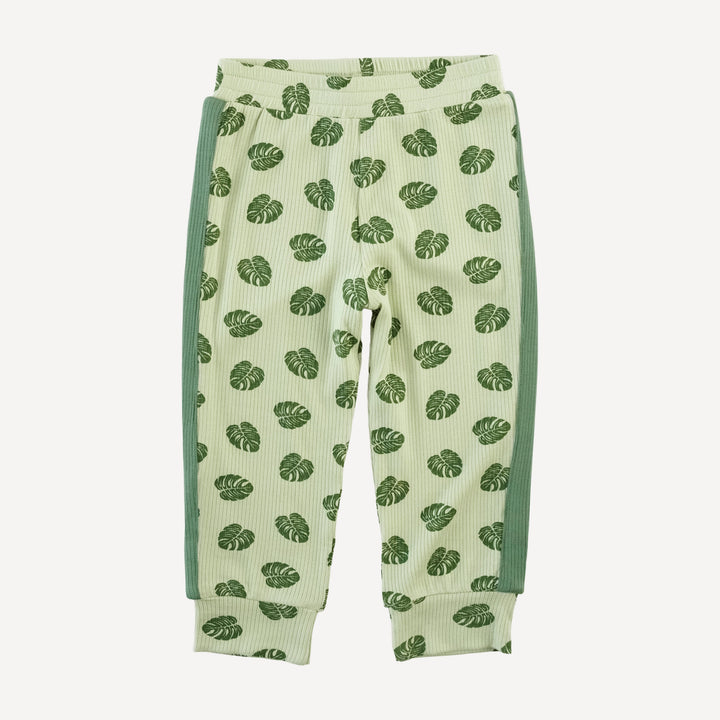 long sleeve football set | tiny monstera | modal skinny rib