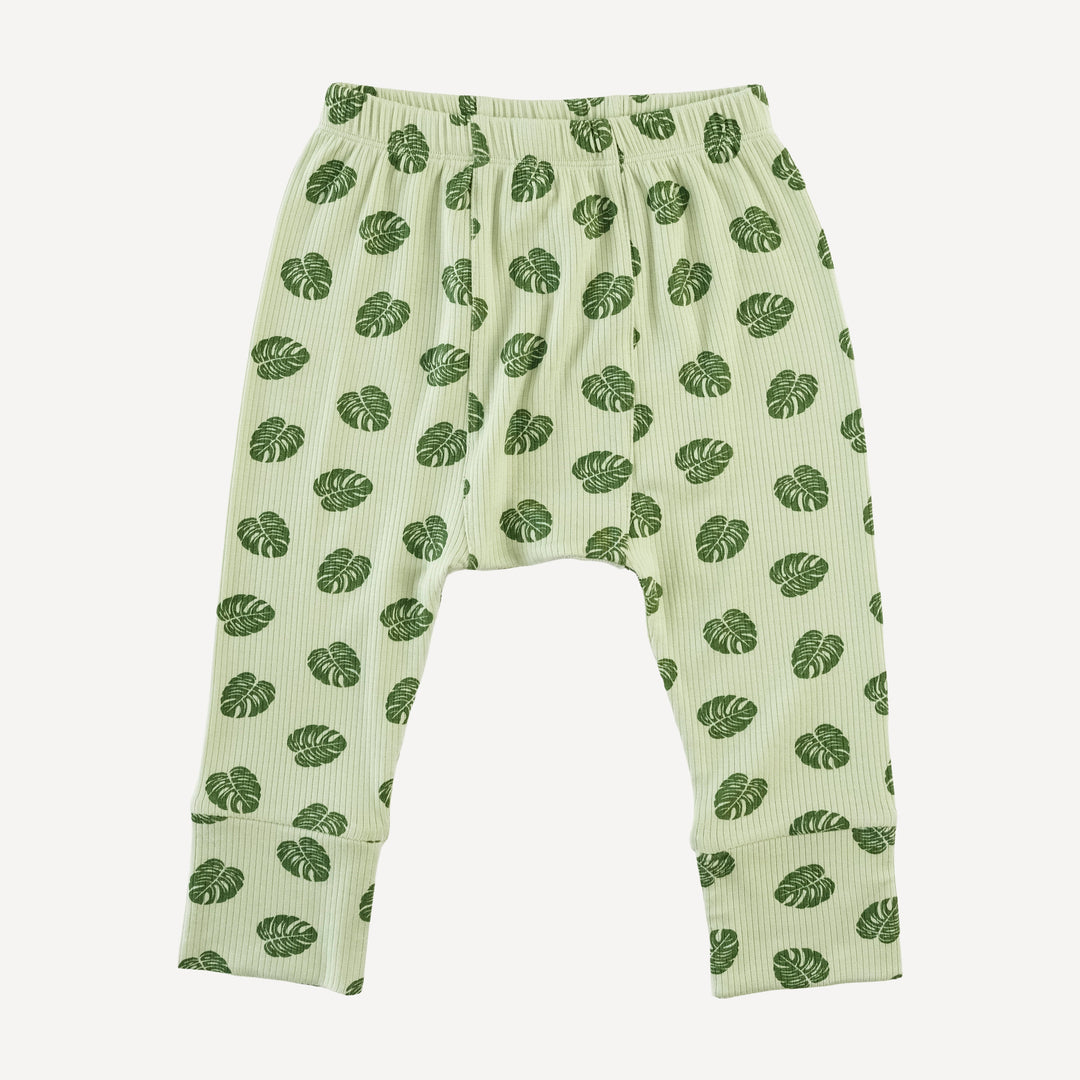 classic panda pant | tiny monstera | modal skinny rib