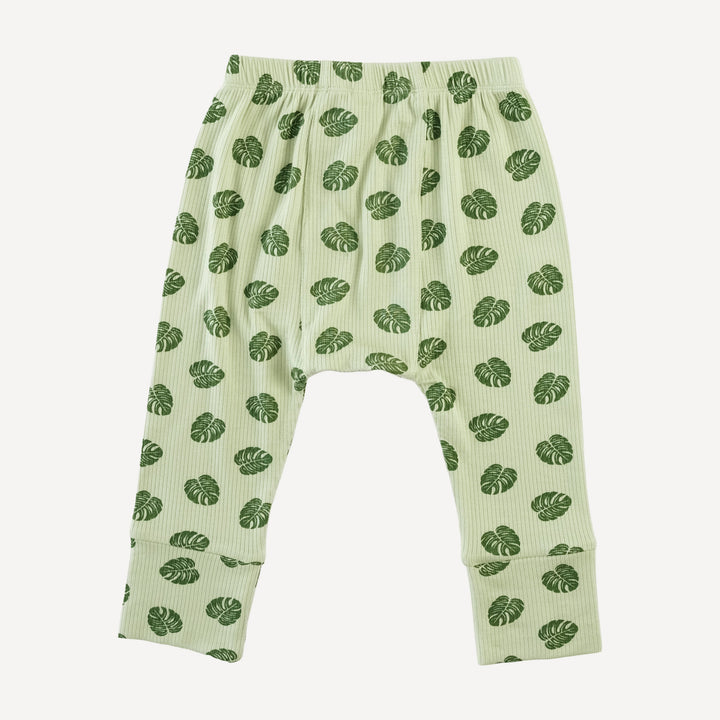 classic panda pant | tiny monstera | modal skinny rib