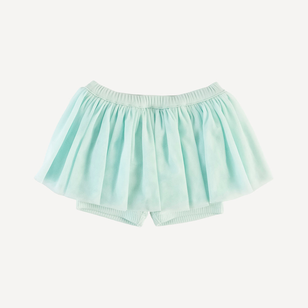 tulle ballerina tutu short | sea mist | modal skinny rib