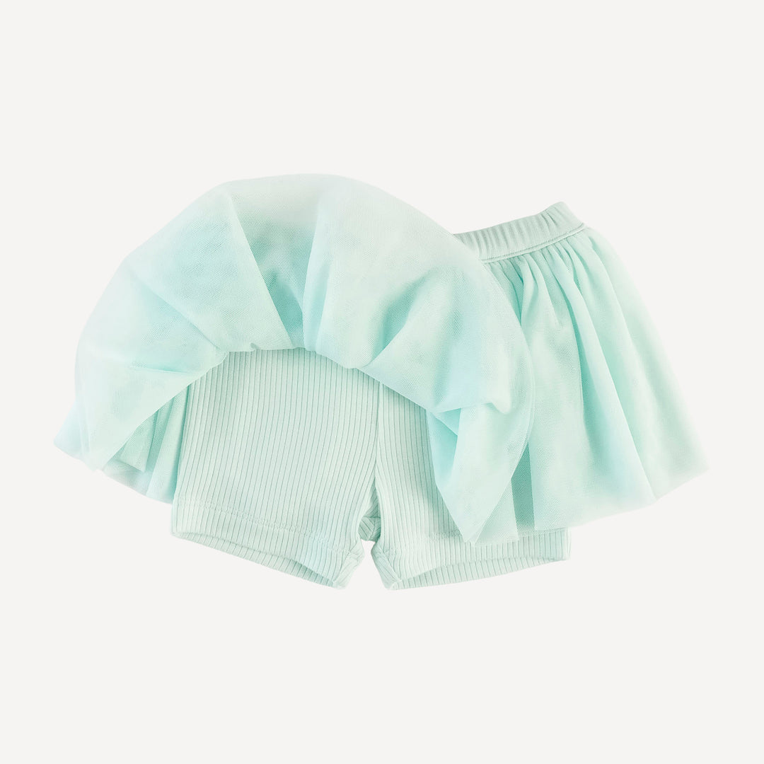 tulle ballerina tutu short | sea mist | modal skinny rib