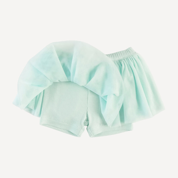 tulle ballerina tutu short | sea mist | modal skinny rib