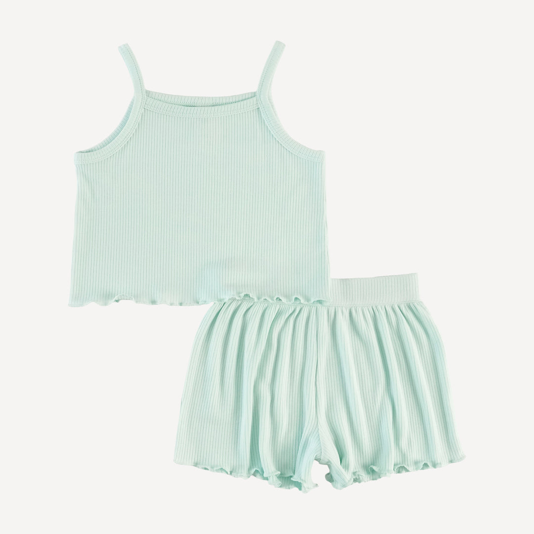 jade short set | sea mist | modal skinny rib