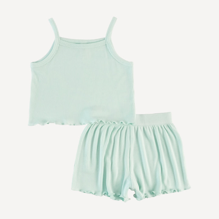 jade short set | sea mist | modal skinny rib