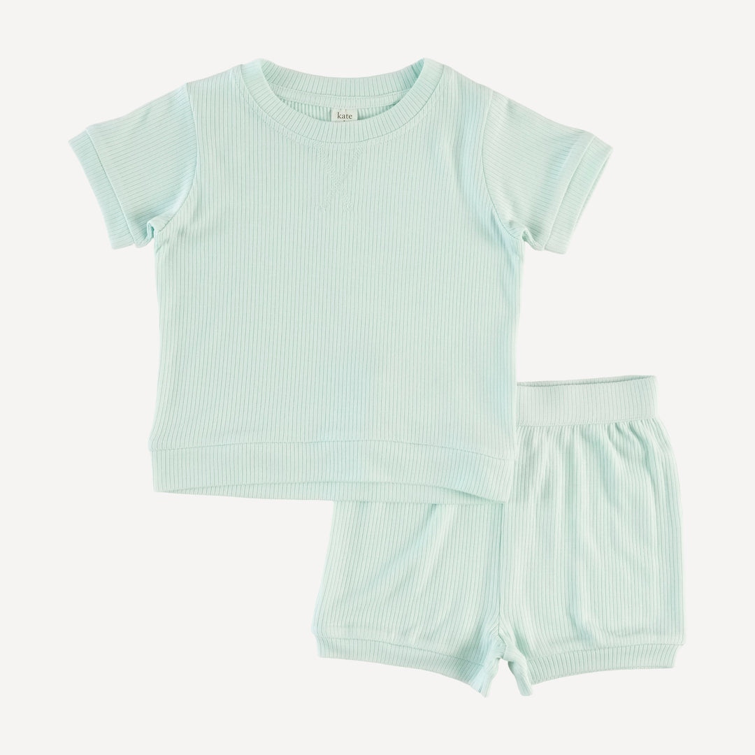 jamie short set | sea mist | modal skinny rib