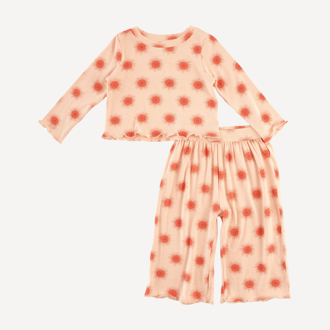 long sleeve jade set | emberglow tiny sun | modal skinny rib