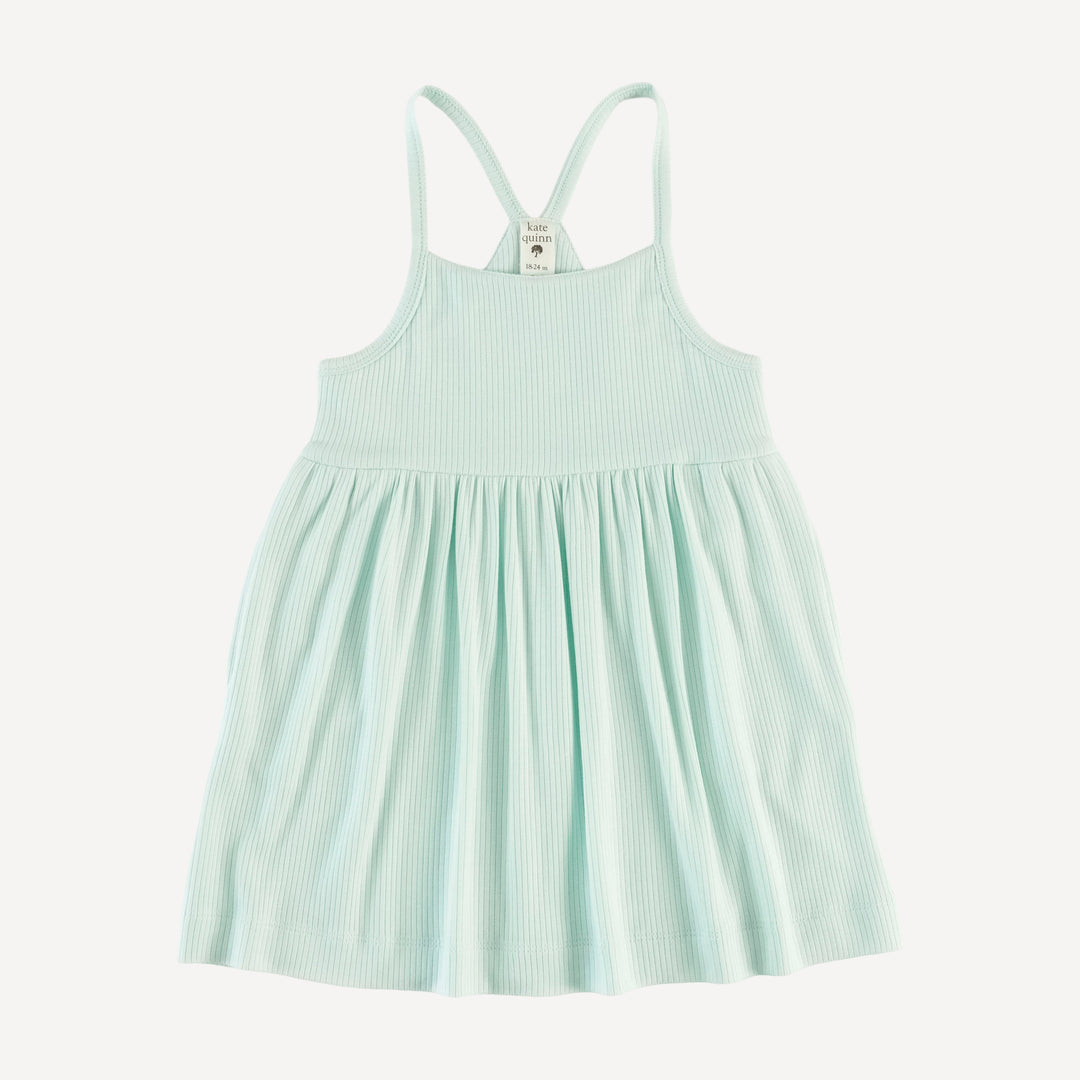 skinny strap pocket dress | sea mist | modal skinny rib