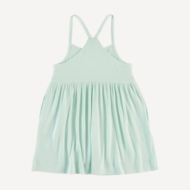skinny strap pocket dress | sea mist | modal skinny rib