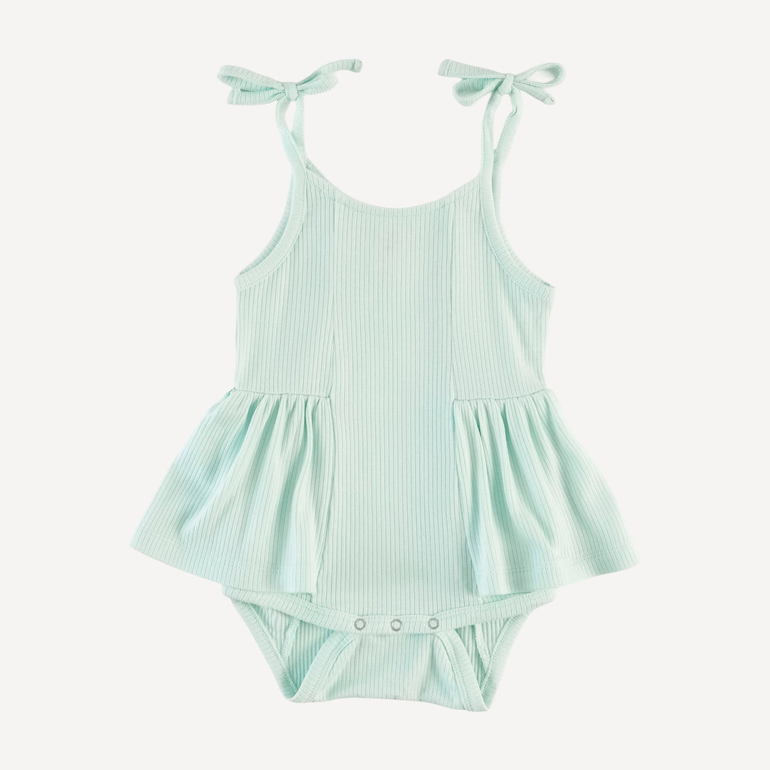 spaghetti tie ballerina bubble | sea mist | modal skinny rib