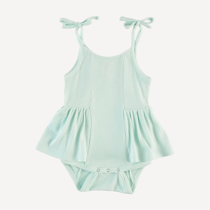 spaghetti tie ballerina bubble | sea mist | modal skinny rib