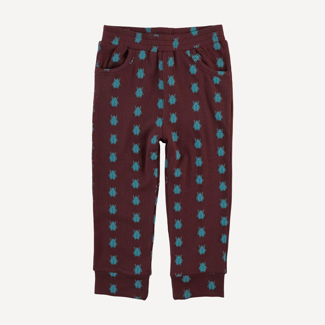 cuffed pocket jogger | tiny beetle | modal skinny rib