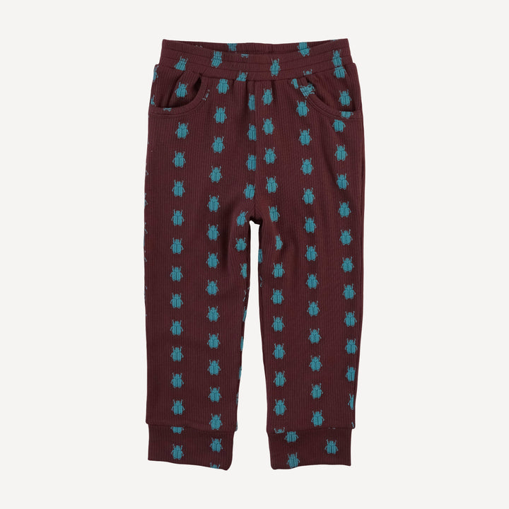 cuffed pocket jogger | tiny beetle | modal skinny rib
