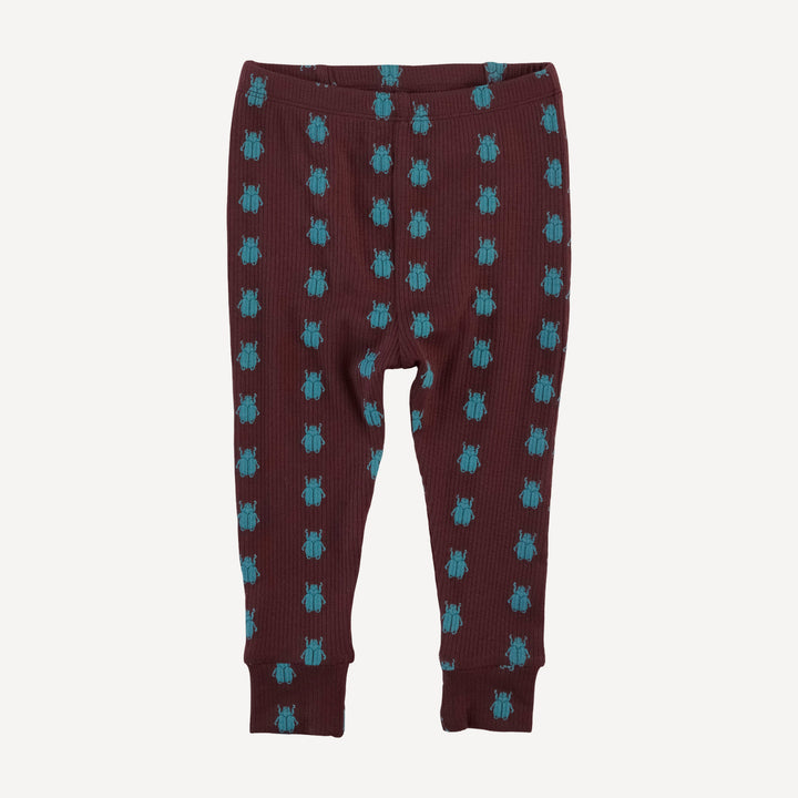 long sleeve crew neck pj set | tiny beetle | modal skinny rib