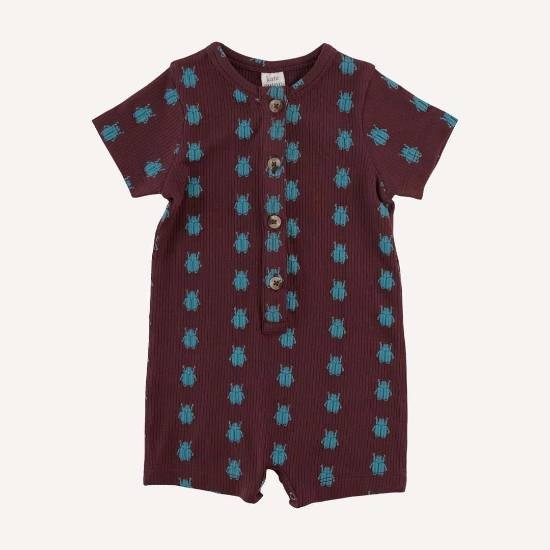 shortie union suit | tiny beetle | modal skinny rib