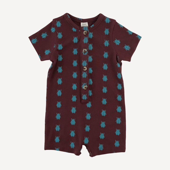 shortie union suit | tiny beetle | modal skinny rib