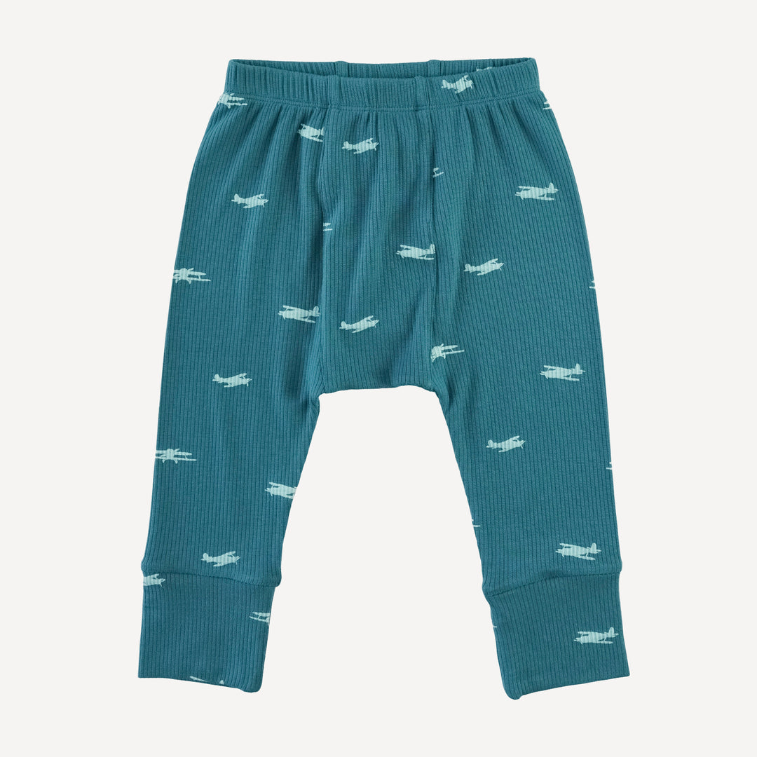 classic panda pant | tiny planes | modal skinny rib
