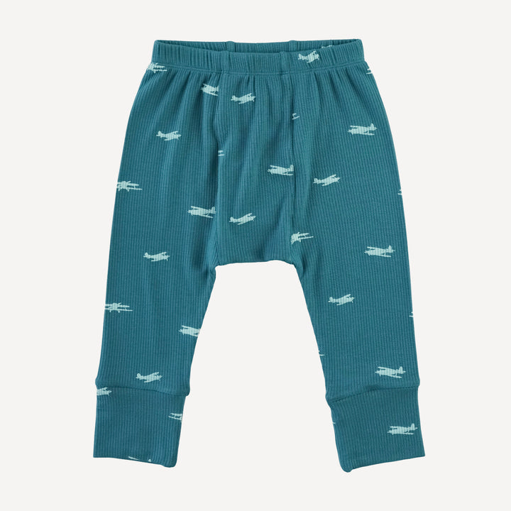 classic panda pant | tiny planes | modal skinny rib