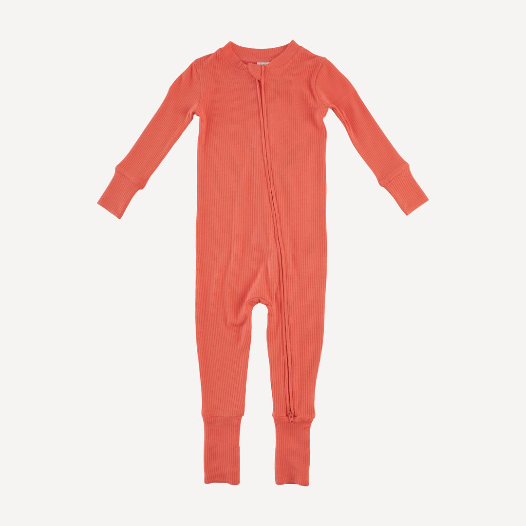 long sleeve convertible zippy pj | emberglow | modal skinny rib