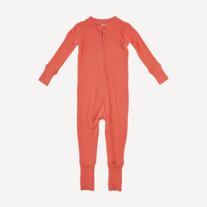 long sleeve convertible zippy pj | emberglow | modal skinny rib