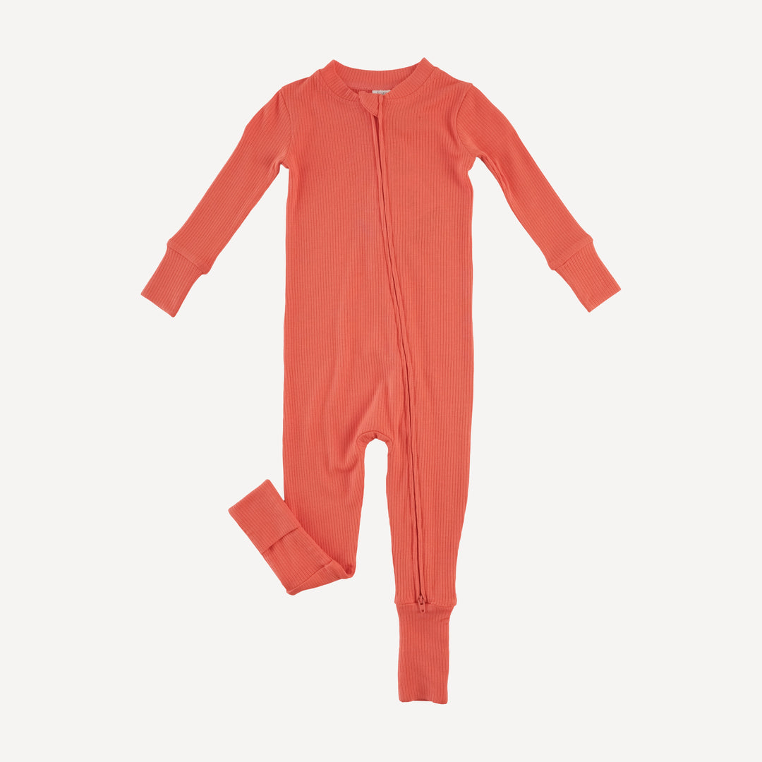 long sleeve convertible zippy pj | emberglow | modal skinny rib