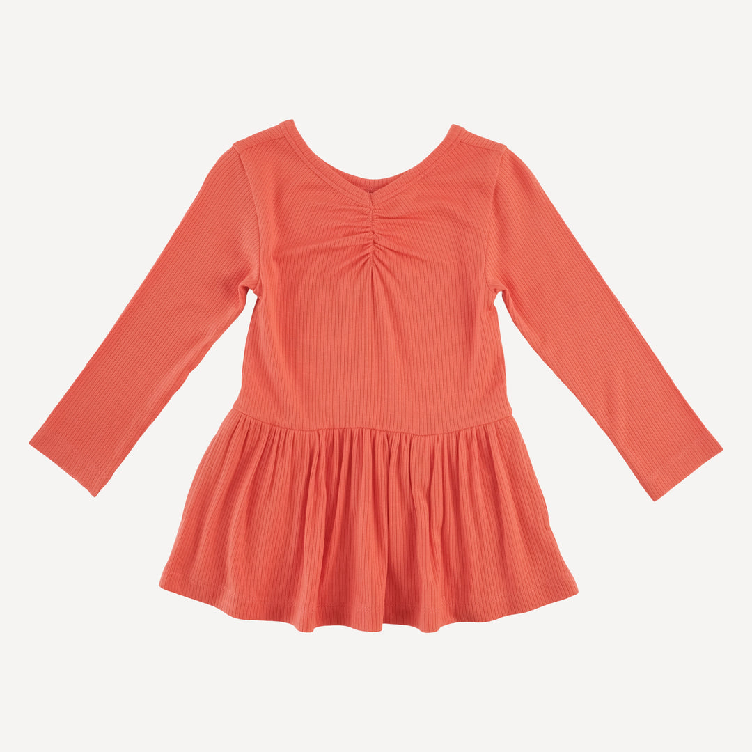 long sleeve twirl top | emberglow | modal skinny rib