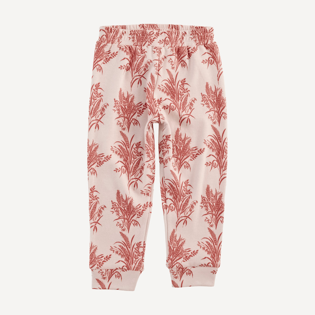 short sleeve cuffed jogger set | mango wheatgrass | organic cotton interlock