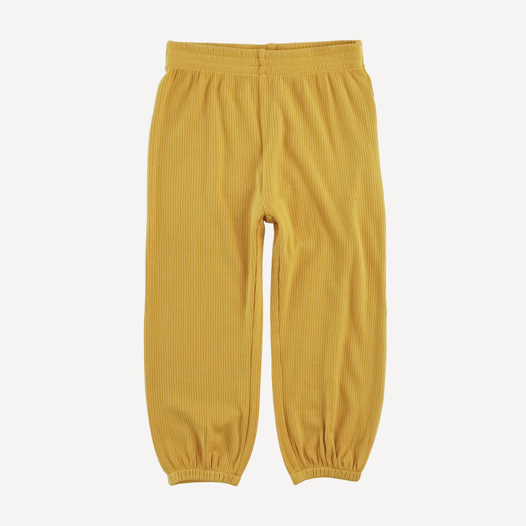 long sleeve relaxed jogger set | golden sun | modal skinny rib