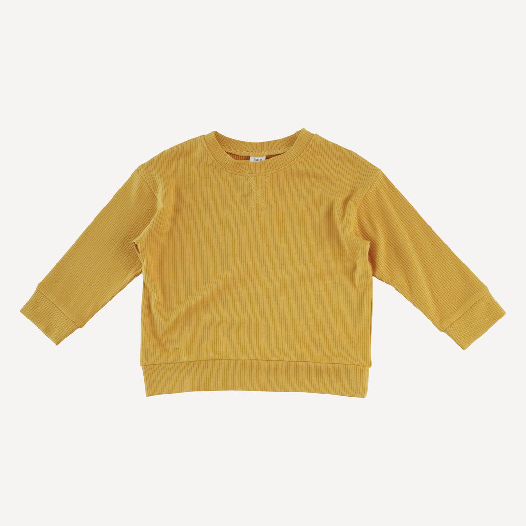 long sleeve relaxed jogger set | golden sun | modal skinny rib