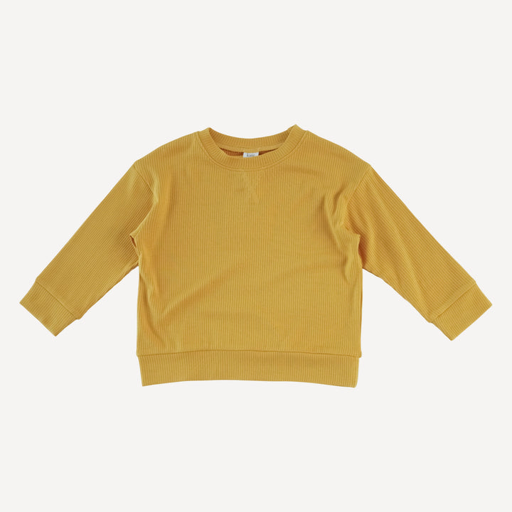 long sleeve relaxed jogger set | golden sun | modal skinny rib