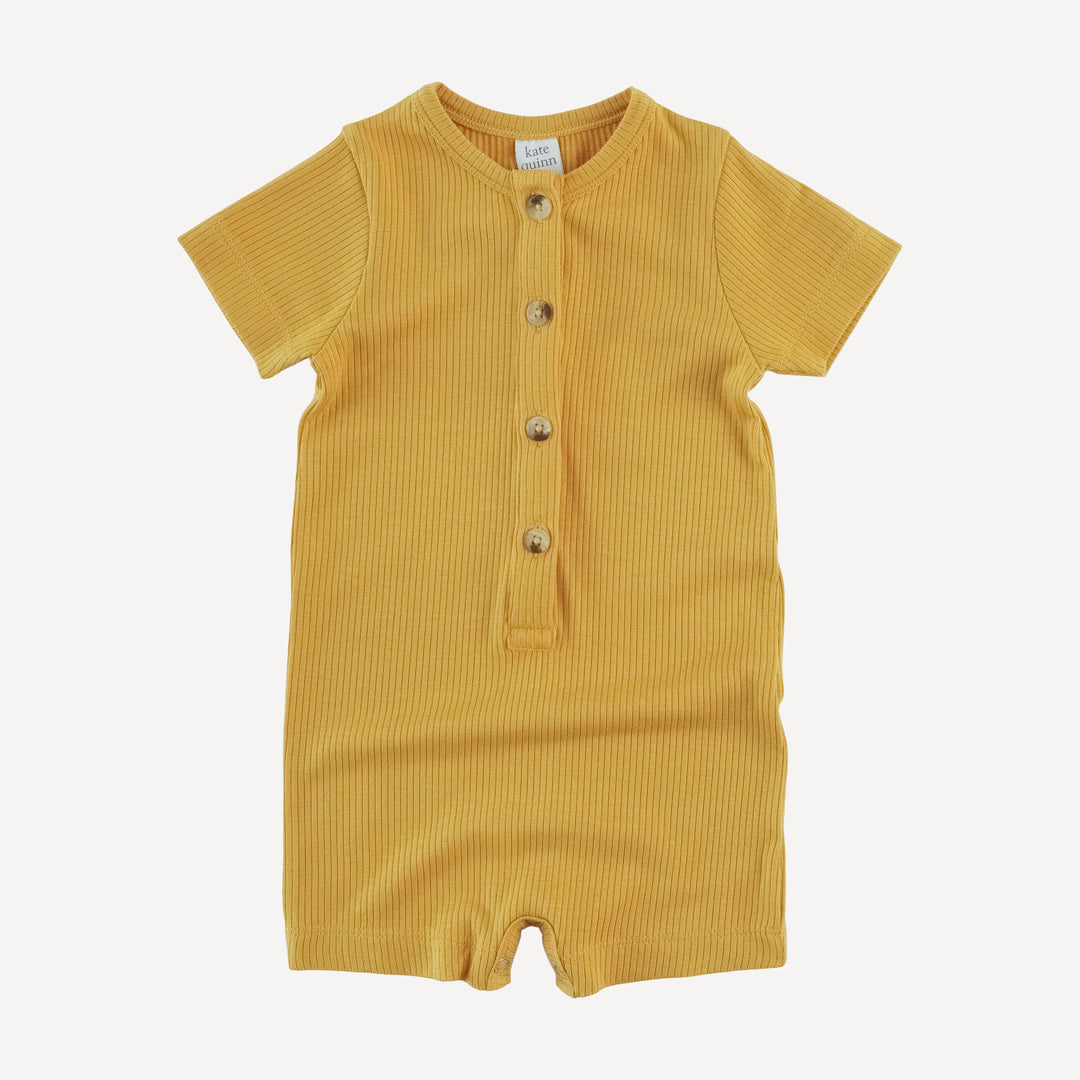 shortie union suit | golden sun | modal skinny rib