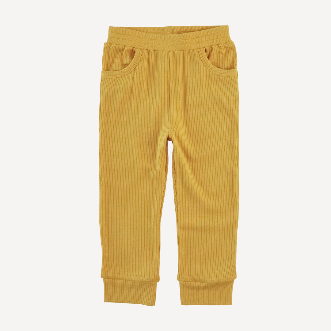 cuffed pocket jogger | golden sun | modal skinny rib